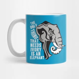 Cute Elephant Ban Trophy Hunting Mug